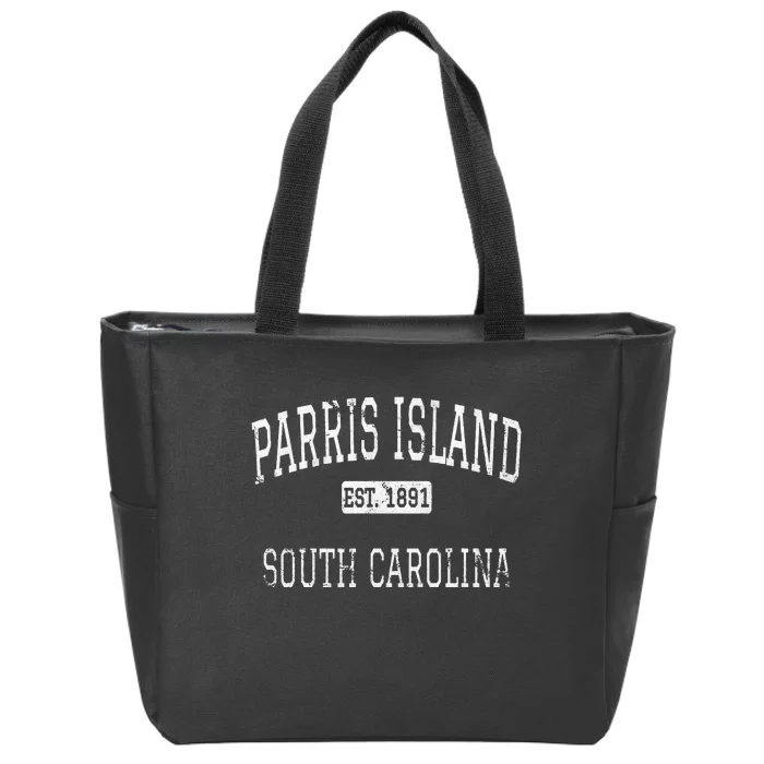 Parris Island South Carolina SC Vintage Zip Tote Bag