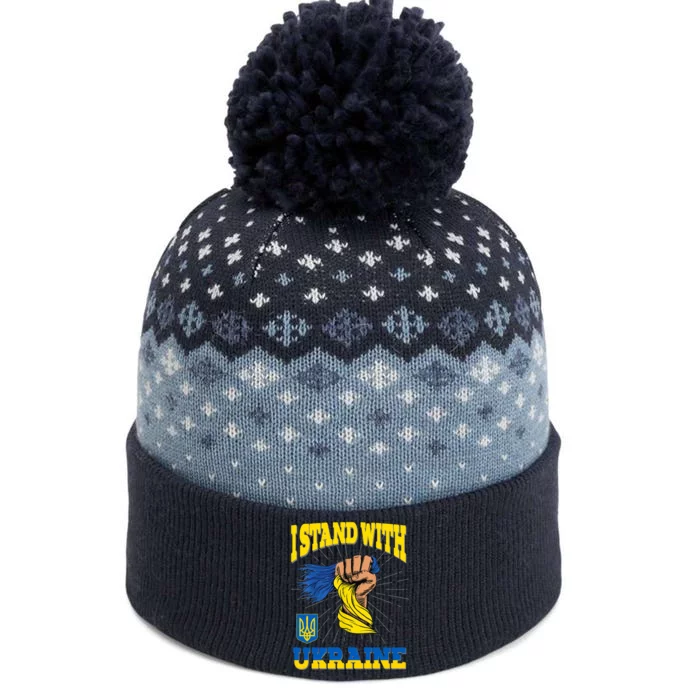 Powerful I Stand With Ukraine The Baniff Cuffed Pom Beanie