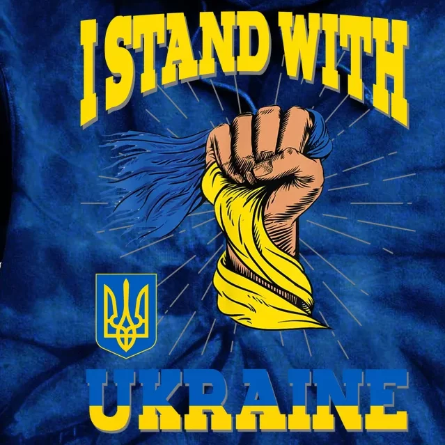 Powerful I Stand With Ukraine Tie Dye Hoodie