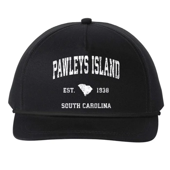 Pawleys Island South Carolina Sc Vintage Athletic Sports Snapback Five-Panel Rope Hat