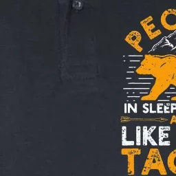 People In Sleeping Bags Are Like Soft Tacos Mexican Camping Softstyle Adult Sport Polo