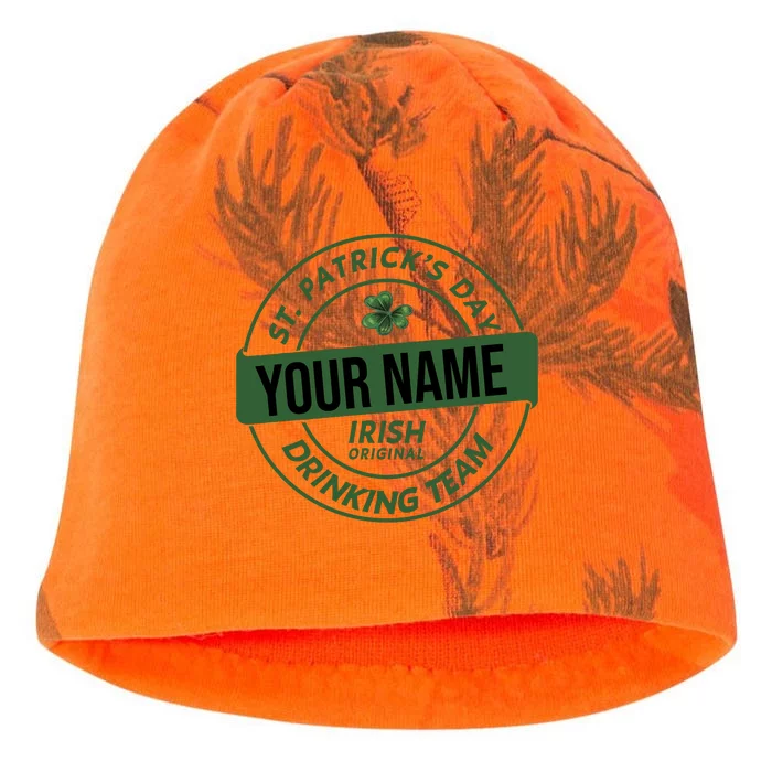 Personalized Irish Shirt Drinking Team Kati - Camo Knit Beanie