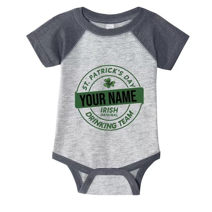 Personalized Irish Shirt Drinking Team Infant Baby Jersey Bodysuit