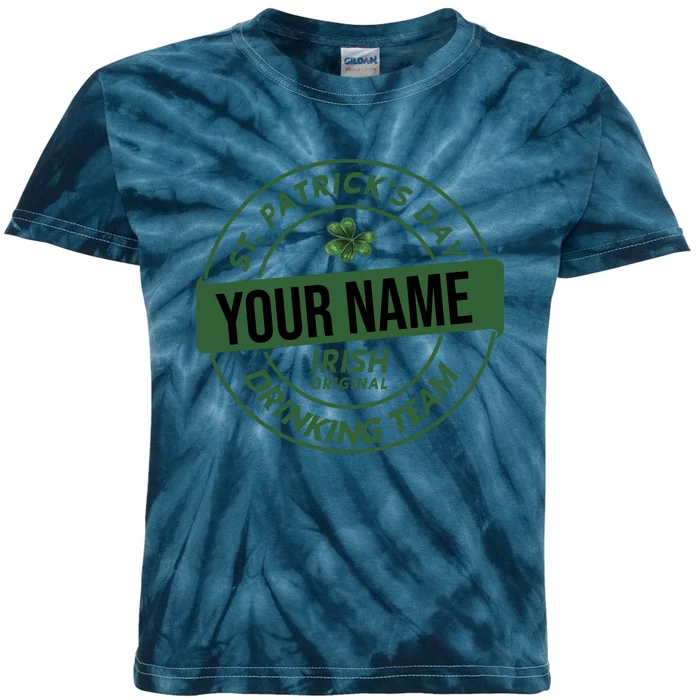 Personalized Irish Shirt Drinking Team Kids Tie-Dye T-Shirt