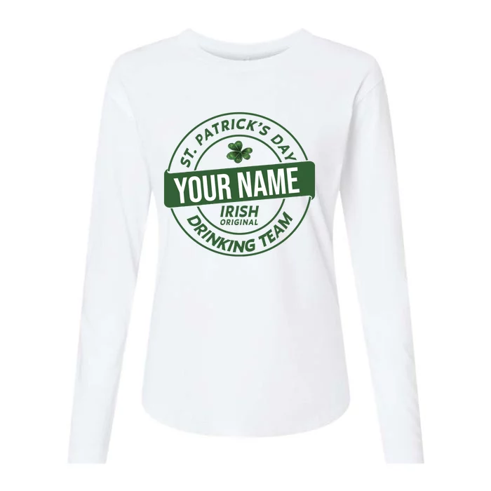 Personalized Irish Shirt Drinking Team Womens Cotton Relaxed Long Sleeve T-Shirt