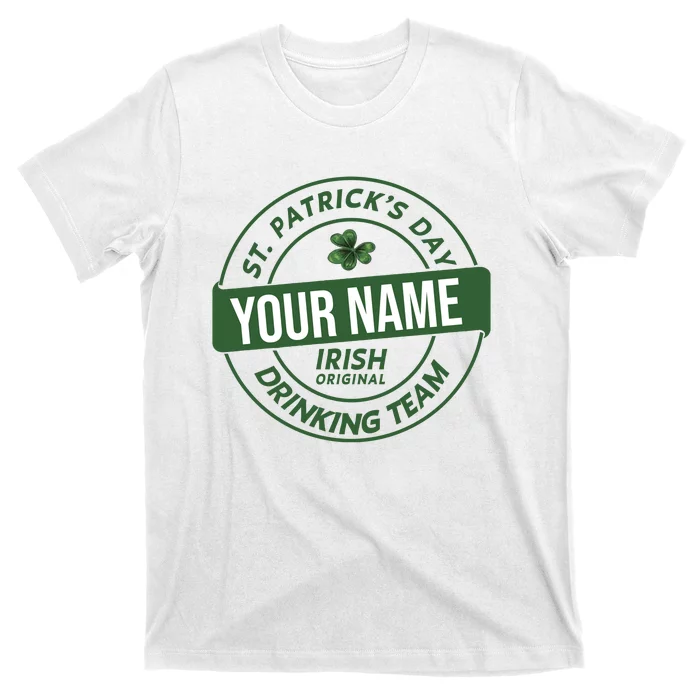 Personalized Irish Shirt Drinking Team T-Shirt