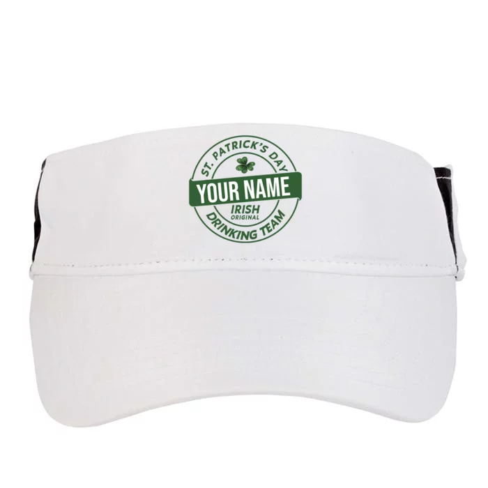 Personalized Irish Shirt Drinking Team Adult Drive Performance Visor