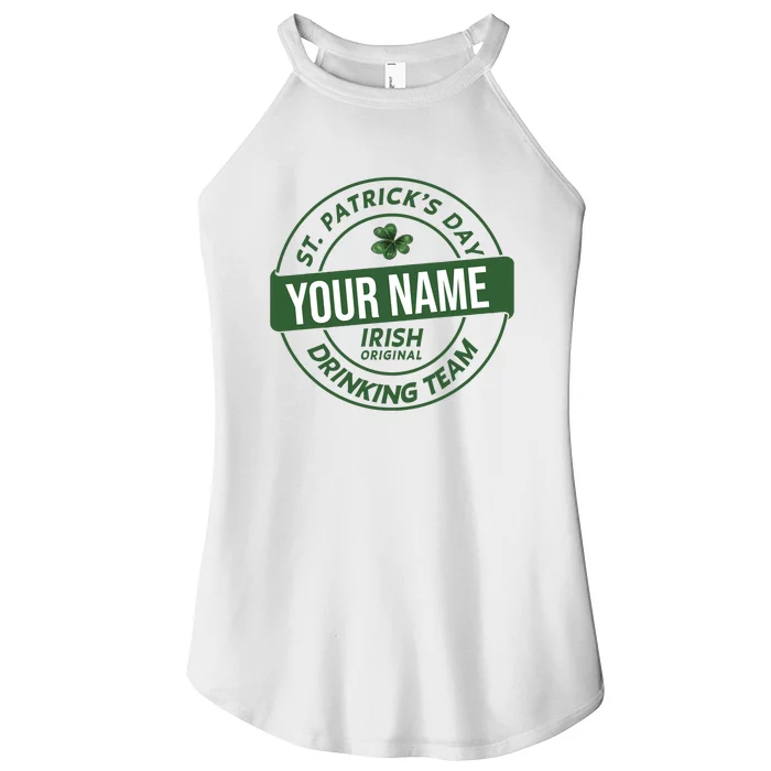 Personalized Irish Shirt Drinking Team Women’s Perfect Tri Rocker Tank