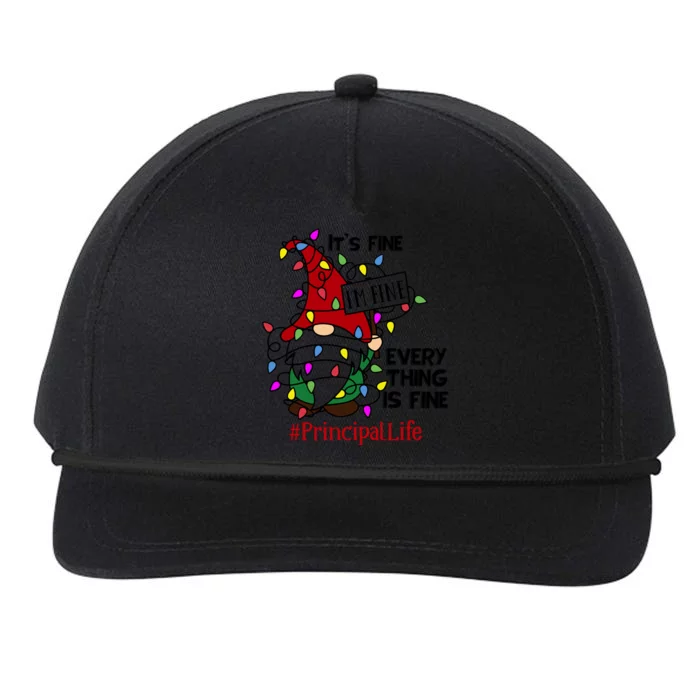 Principallife It S Fine I Am Fine Every Thing Is Fine Gift Snapback Five-Panel Rope Hat