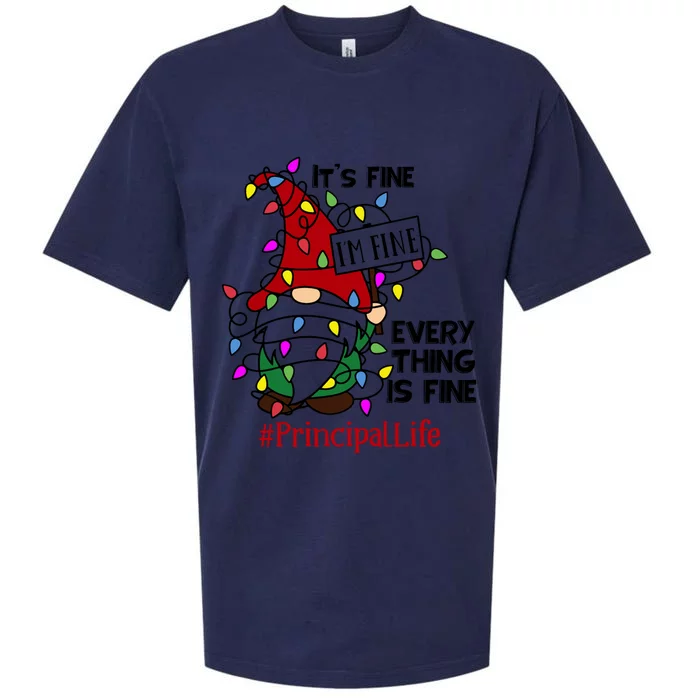 Principallife It S Fine I Am Fine Every Thing Is Fine Gift Sueded Cloud Jersey T-Shirt