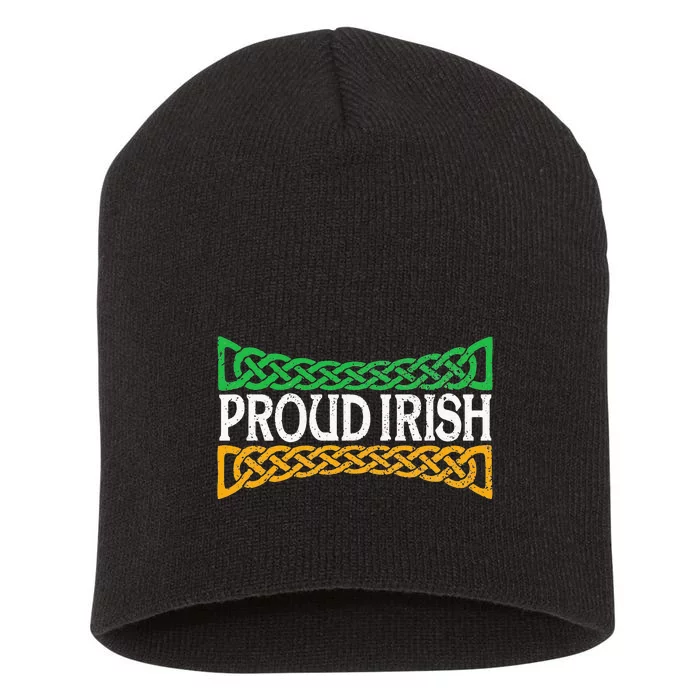 Proud Irish St. Patrick's Day Colorful Celtic Pride Short Acrylic Beanie