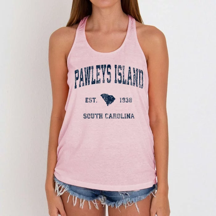 Pawleys Island South Carolina Sc Vintage Athletic Women's Knotted Racerback Tank