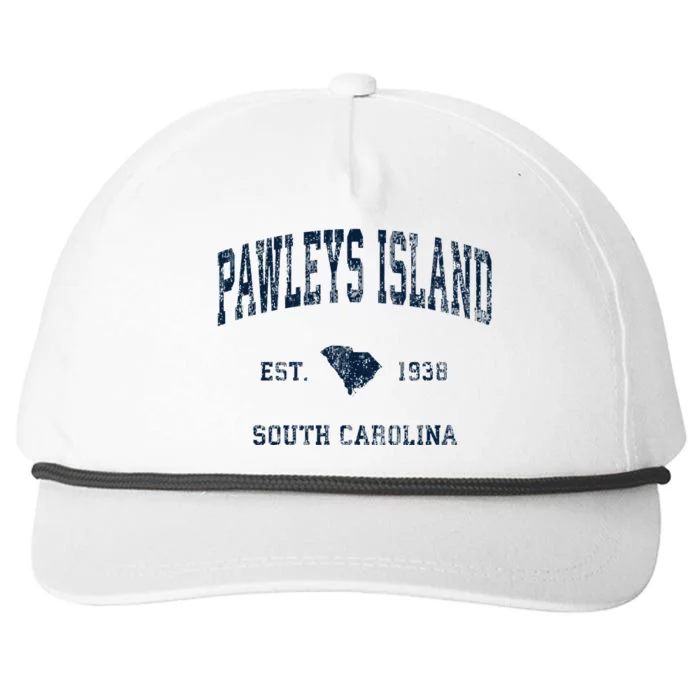 Pawleys Island South Carolina Sc Vintage Athletic Snapback Five-Panel Rope Hat