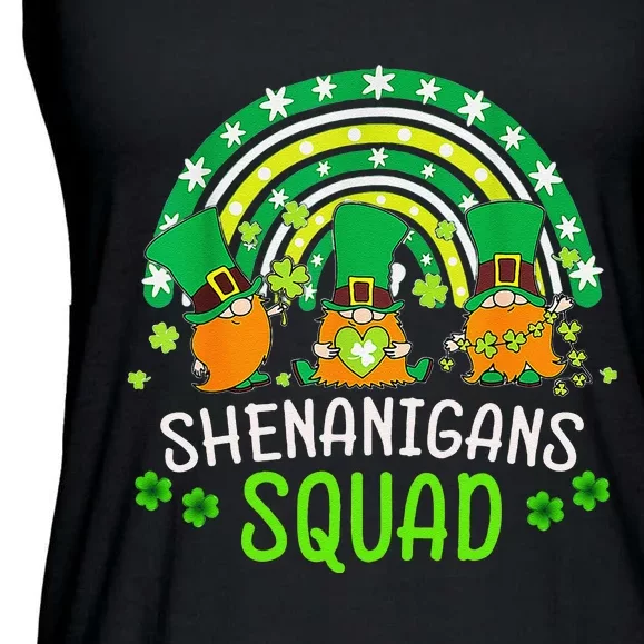 Proud Irish  Shenanigan Squad St Patrick Day Gnomes Ladies Essential Flowy Tank