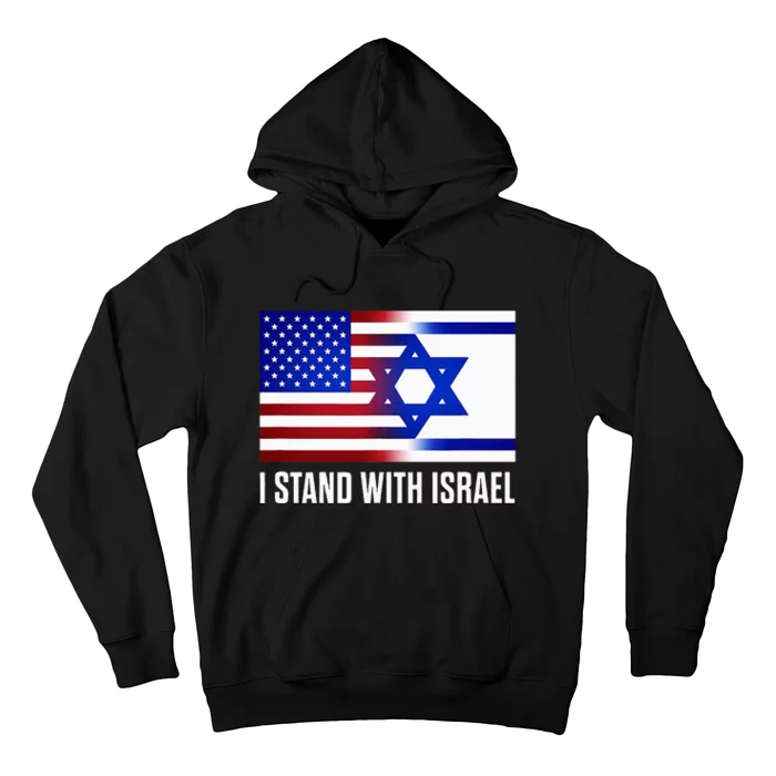 Pro Israel Supporter I Stand With Israel Patriotic USA Flag Hoodie