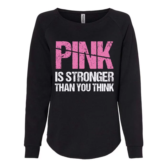 Pink Is Stronger Than You Think Womens California Wash Sweatshirt