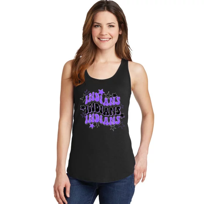 Purple Indians School Spirit Spirit Wear Ladies Essential Tank