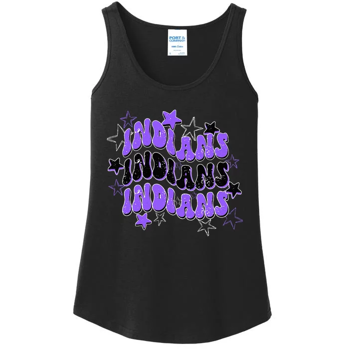 Purple Indians School Spirit Spirit Wear Ladies Essential Tank