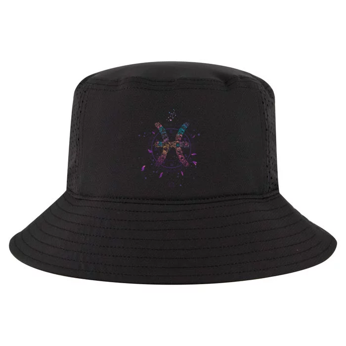 Pisces Floral Zodiac Cool Comfort Performance Bucket Hat