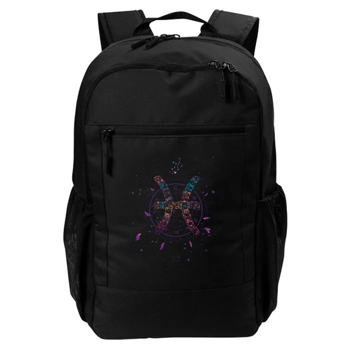 Pisces Floral Zodiac Daily Commute Backpack