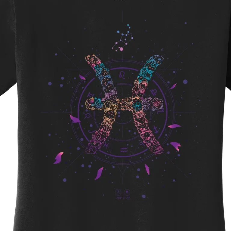 Pisces Floral Zodiac Women's T-Shirt