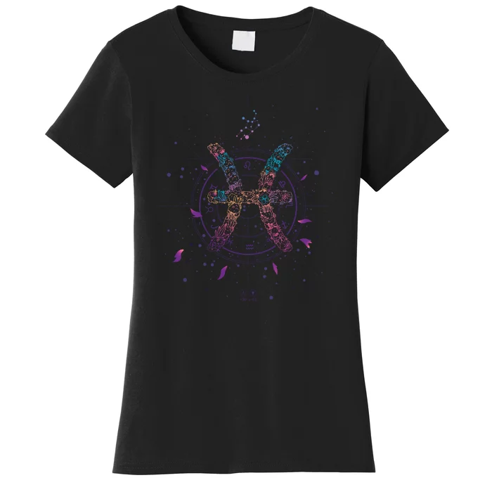 Pisces Floral Zodiac Women's T-Shirt