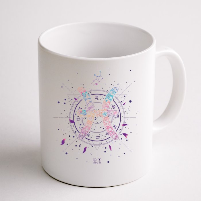 Pisces Floral Zodiac Front & Back Coffee Mug