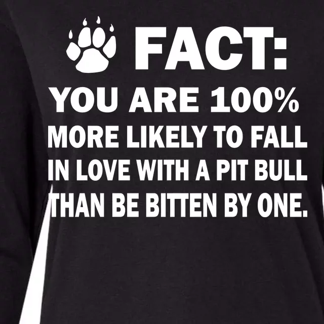 Pit Bull Funny Fact Womens Cotton Relaxed Long Sleeve T-Shirt