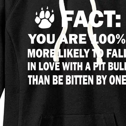 Pit Bull Funny Fact Women's Fleece Hoodie