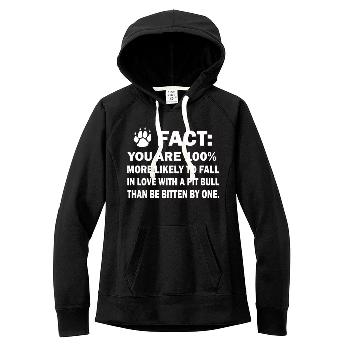 Pit Bull Funny Fact Women's Fleece Hoodie