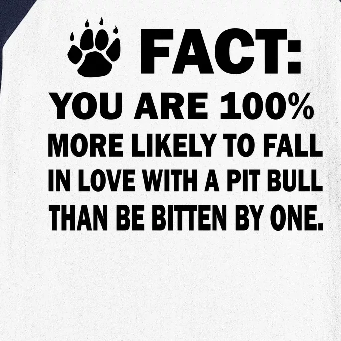 Pit Bull Funny Fact Baseball Sleeve Shirt