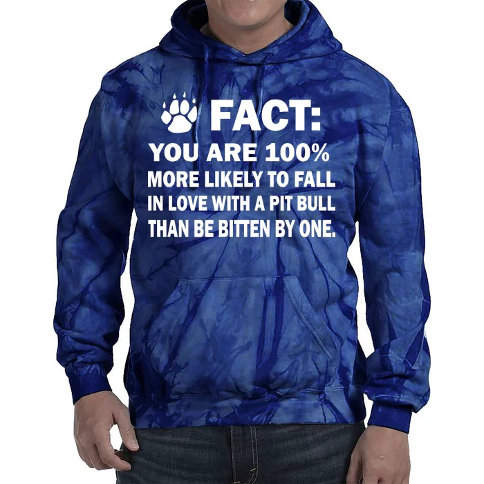 Pit Bull Funny Fact Tie Dye Hoodie