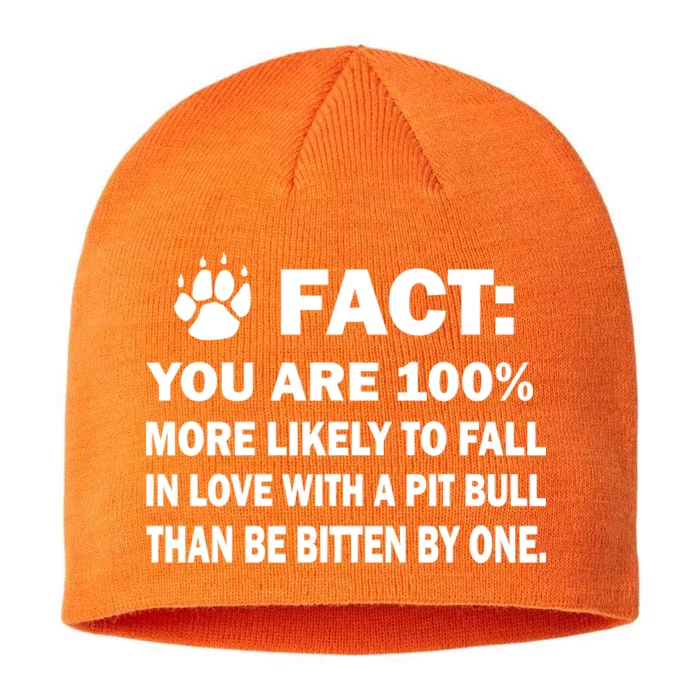 Pit Bull Funny Fact 8 1/2in Sustainable Knit Beanie