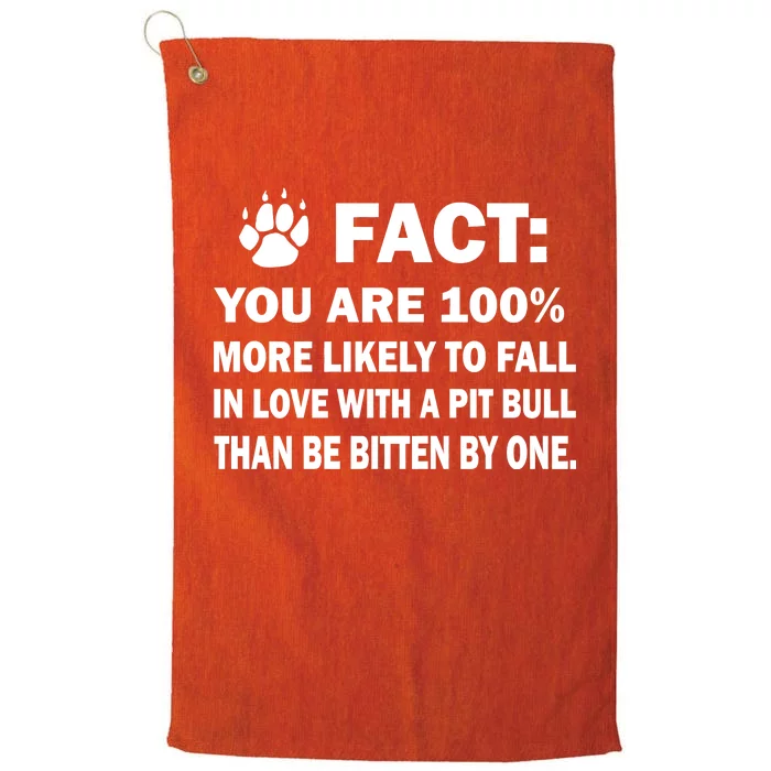 Pit Bull Funny Fact Platinum Collection Golf Towel