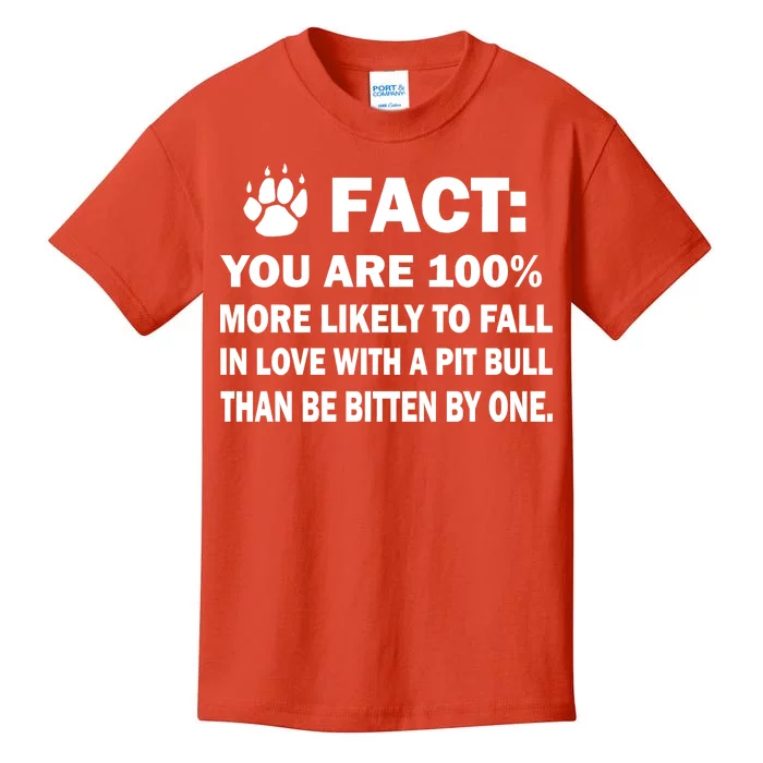 Pit Bull Funny Fact Kids T-Shirt