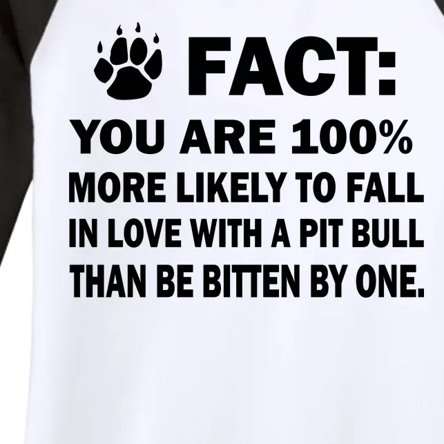 Pit Bull Funny Fact Women's Tri-Blend 3/4-Sleeve Raglan Shirt