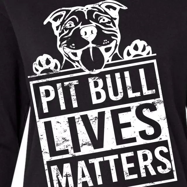 Pit Bull Lives Matters Womens Cotton Relaxed Long Sleeve T-Shirt