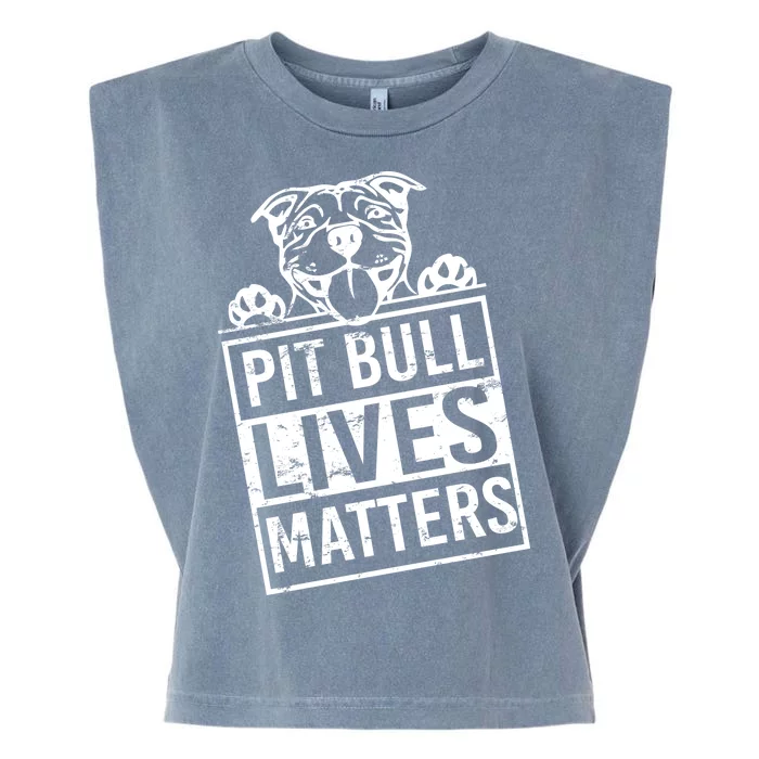 Pit Bull Lives Matters Garment-Dyed Women's Muscle Tee