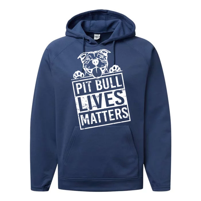 Pit Bull Lives Matters Performance Fleece Hoodie