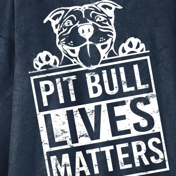 Pit Bull Lives Matters Hooded Wearable Blanket