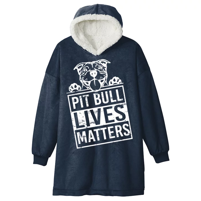 Pit Bull Lives Matters Hooded Wearable Blanket