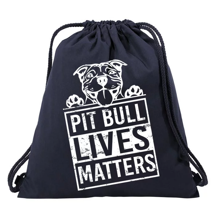 Pit Bull Lives Matters Drawstring Bag