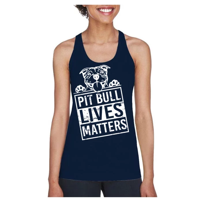 Pit Bull Lives Matters Women's Racerback Tank