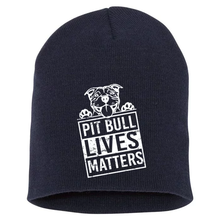 Pit Bull Lives Matters Short Acrylic Beanie