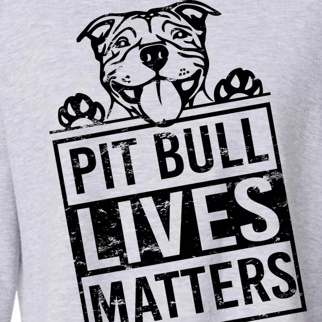 Pit Bull Lives Matters Cropped Pullover Crew