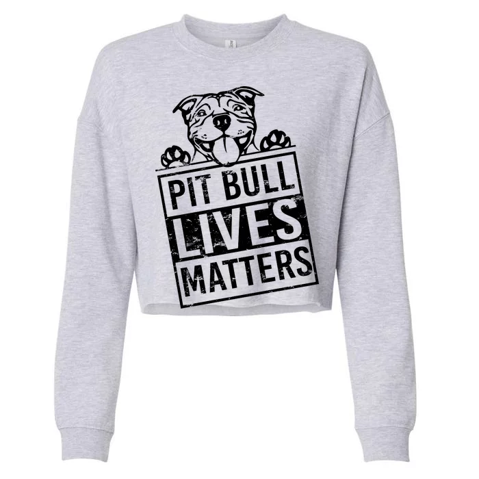 Pit Bull Lives Matters Cropped Pullover Crew