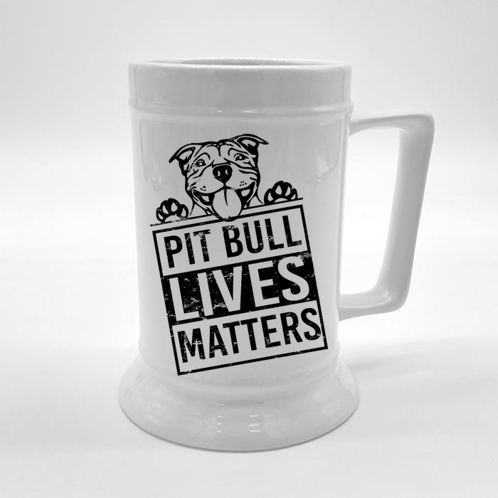 Pit Bull Lives Matters Front & Back Beer Stein