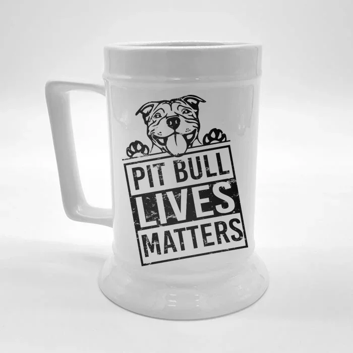 Pit Bull Lives Matters Front & Back Beer Stein