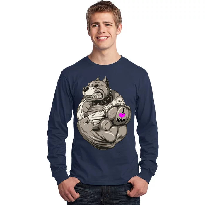 Pit Bull Loves Mom Tall Long Sleeve T-Shirt