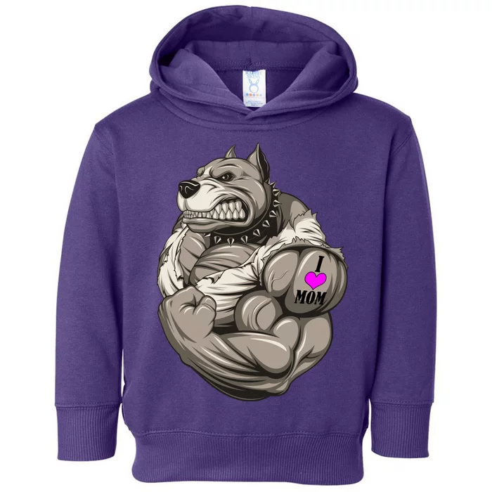 Pit Bull Loves Mom Toddler Hoodie